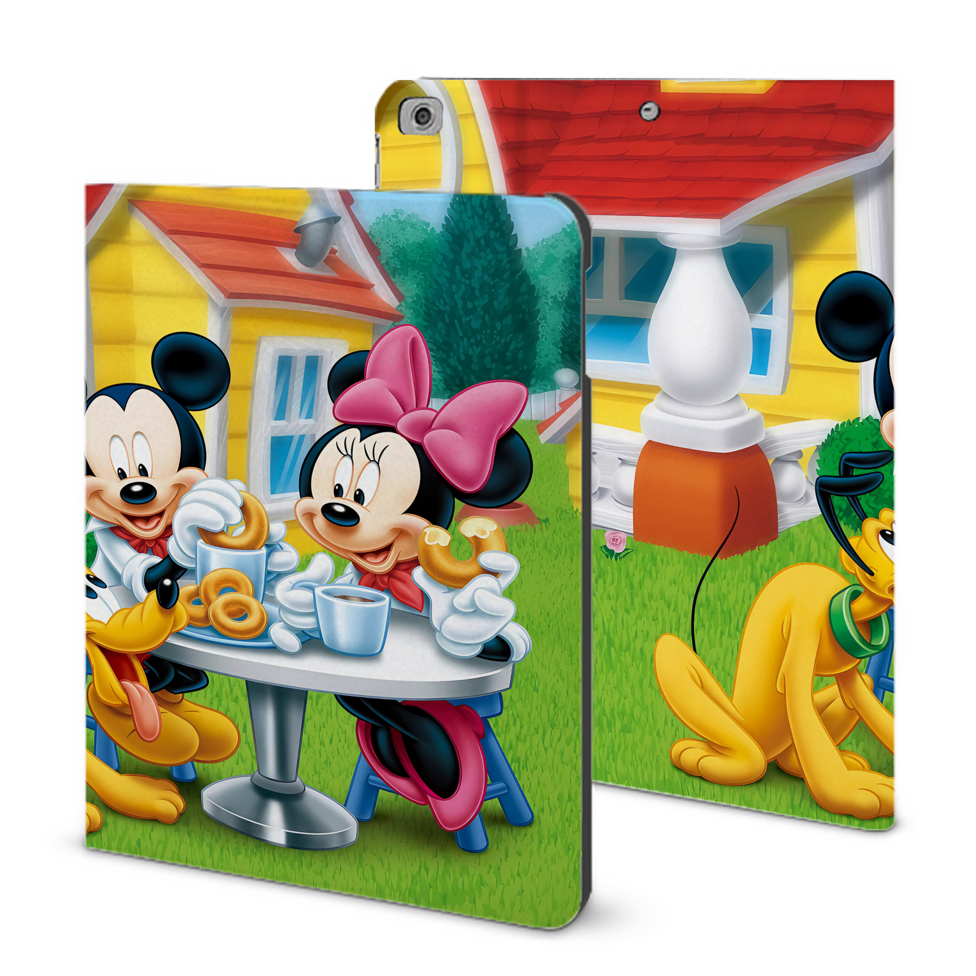 （画像用） ミッキーマウス Mickey Mouse IPad ケース ブック型 PUレザー TPU 耐衝撃 軽量 薄型 ペン収納なし 全面保護 IPad 各モデル対応